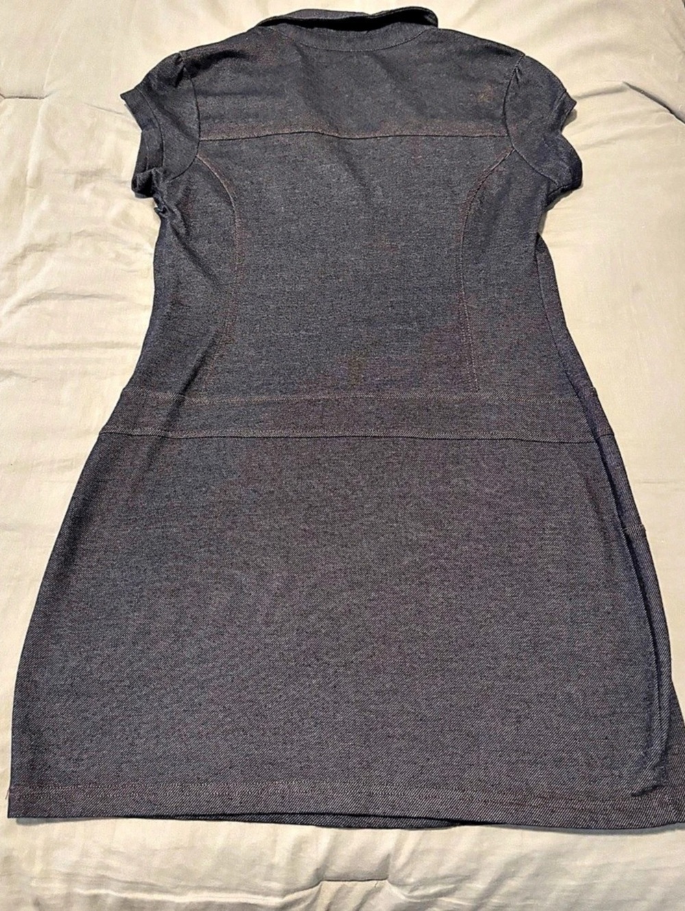 Vintage Guess  Fake Button Front Mini Dress in Gray Size Large - Picture 4 of 4